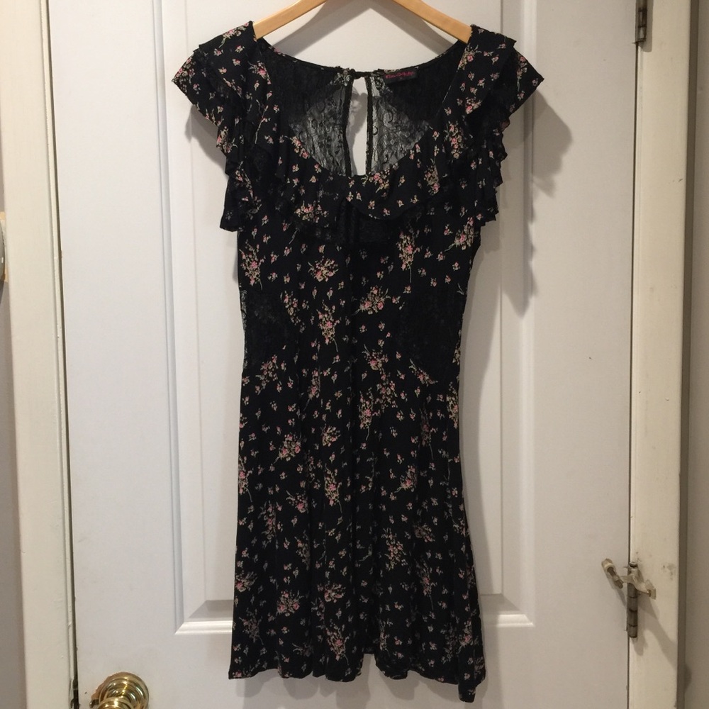 LIKE NEW Miss Selfridge Floral Lace Dress UK 12 S